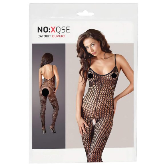 NO:XQSE - otvoreni mrežasti kombinezon (crni) - M/L