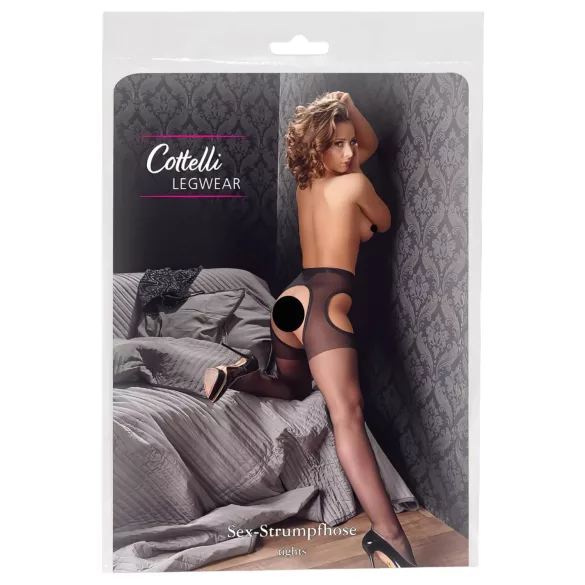 Cottelli - Seksualne čarape - crne