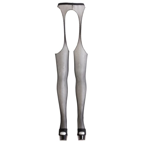 Cottelli - Mrežaste seks čarape (crne) - L/XL