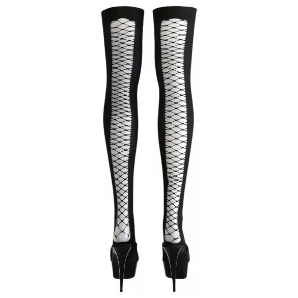 Cottelli - Sexy samostojeće čarape - crne - M/L