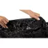 Fetiš - lakirani plaht s gumicom - 220x220 cm (crna)