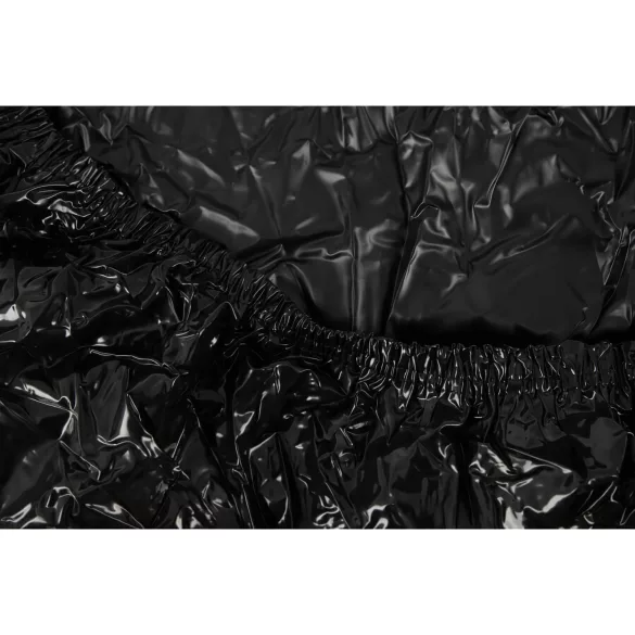 Fetiš - lakirani plaht s gumicom - 220x220 cm (crna)