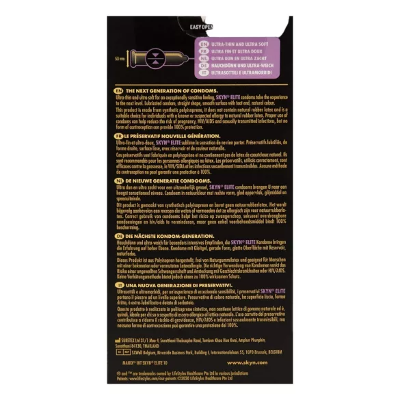 Manix SKYN Elite - ultra tanki kondomi bez lateksa - 10 komada