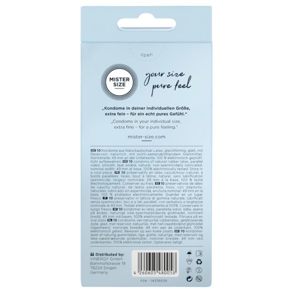 Mister Size - tanka kondom - 49mm - 10 komada