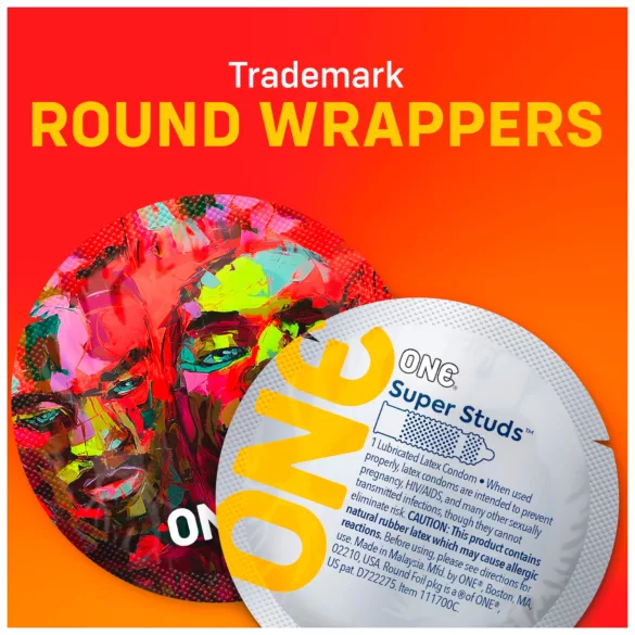 ONE Super Studs - kondom s izbočinama - 12 komada