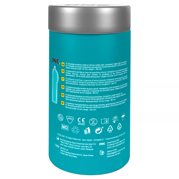 ONE Pleasure Plus - rebrasti kondom za dodatnu stimulaciju - 12 komada