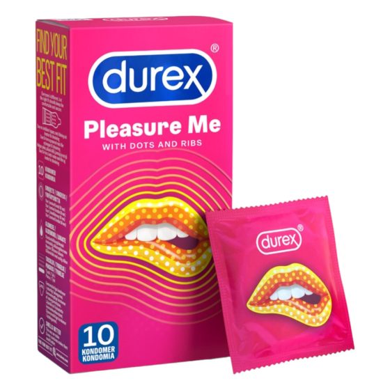 Durex Pleasure Me - rebrasti kondomi (10 kom)