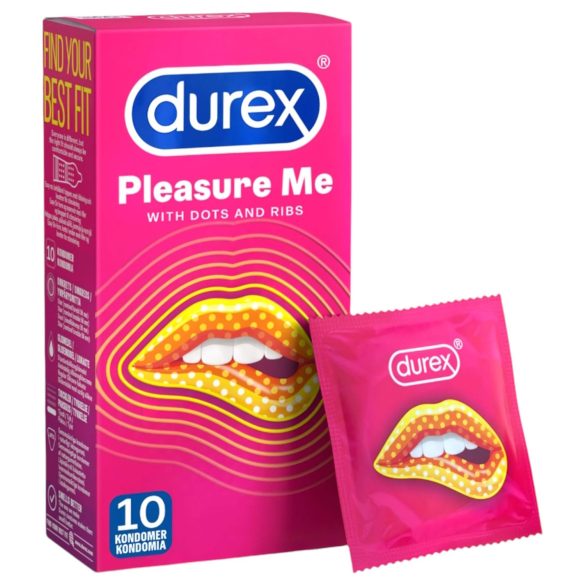 Durex Pleasure Me - rebrasti i točkasti kondomi (10 kom)