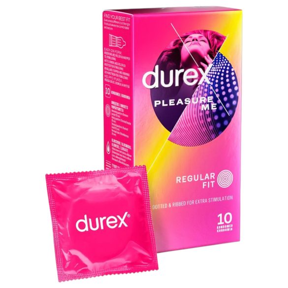 Durex Pleasure Me - rebrasti s točkicama kondom (10 komada)