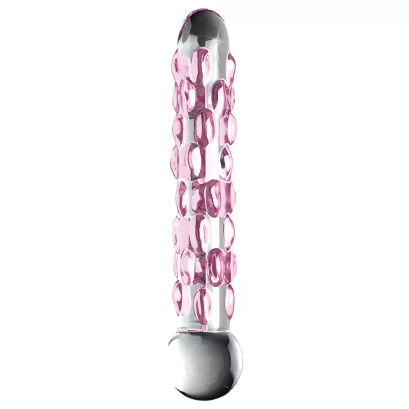 Icicles No. 7 - stakleni dildo s perlicama