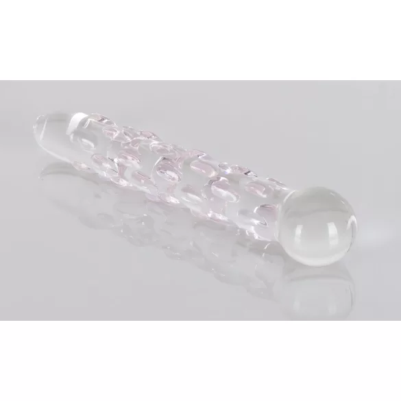Icicles No. 7 - stakleni dildo s perlicama