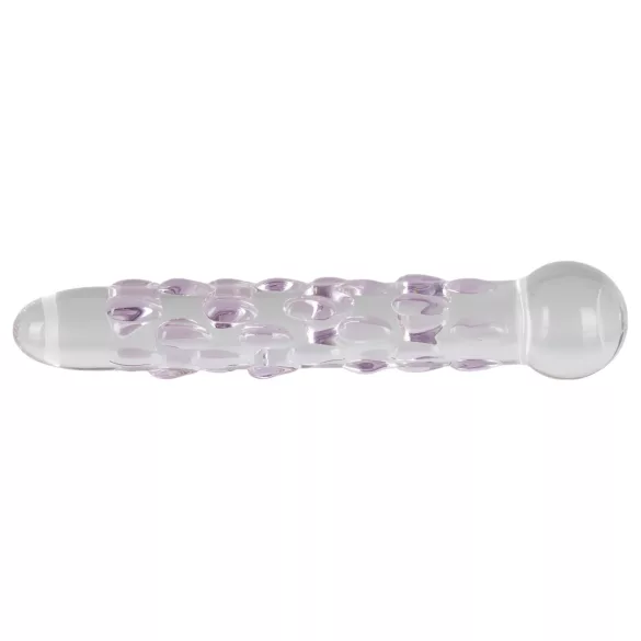 Icicles No. 7 - stakleni dildo s perlicama