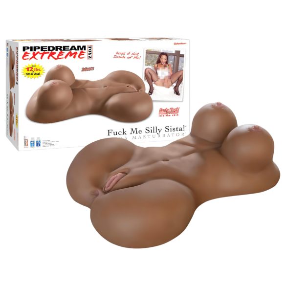 Fuck Me silly Sista - smeđi ženski torzo