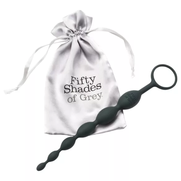 Fifty Shades of Grey - analni dildo s kuglicama - siva