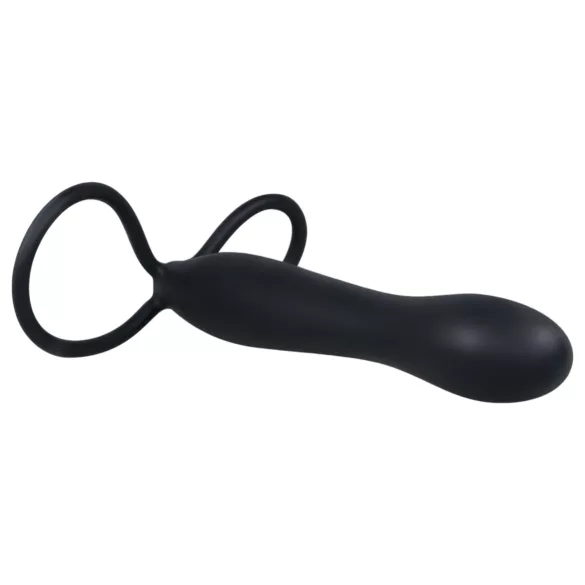 You2Toys - Analni dildo i prsten za penis - crna