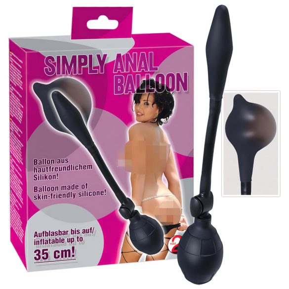 You2Toys - analni dildo na pumpanje - crni