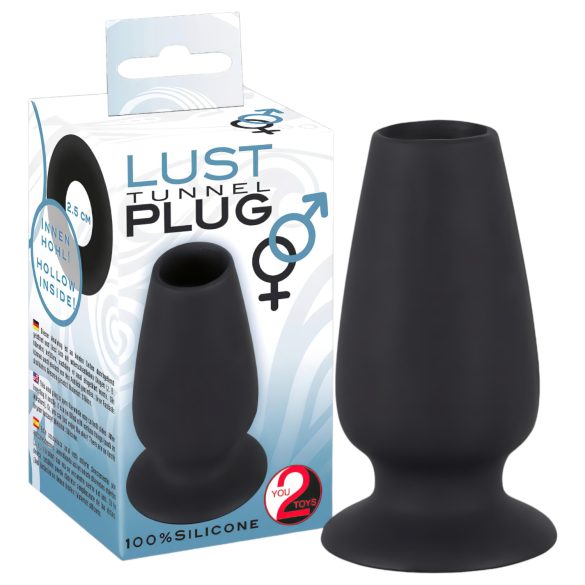 You2Toys - Lust Tunnel - šuplji analni čep (crni)