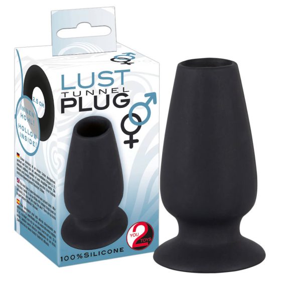 You2Toys - Lust Tunnel - šuplji analni dilatator (crni)