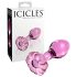 Icicles No. 48 - cvjetno stakleno analno kupe (ružičasto)