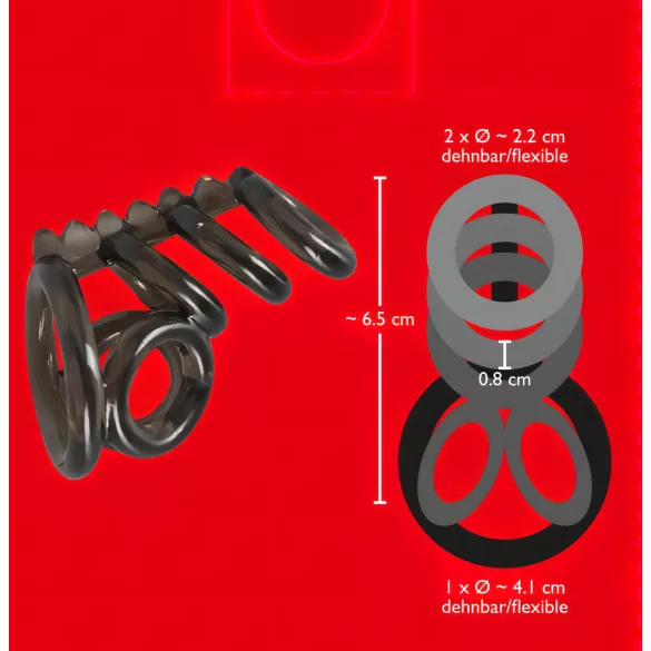 Bad Kitty - penis i testis prsten s bodljama