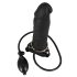 You2Toys - Napuhavajući Strap-On - šuplji, silikonski dildo (crni)