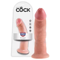   King Cock - realistični dildo s vakumskom čašom 23cm - prirodna boja