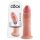 King Cock 9 - realistični dildo s vakum postoljem (23cm) - prirodna boja