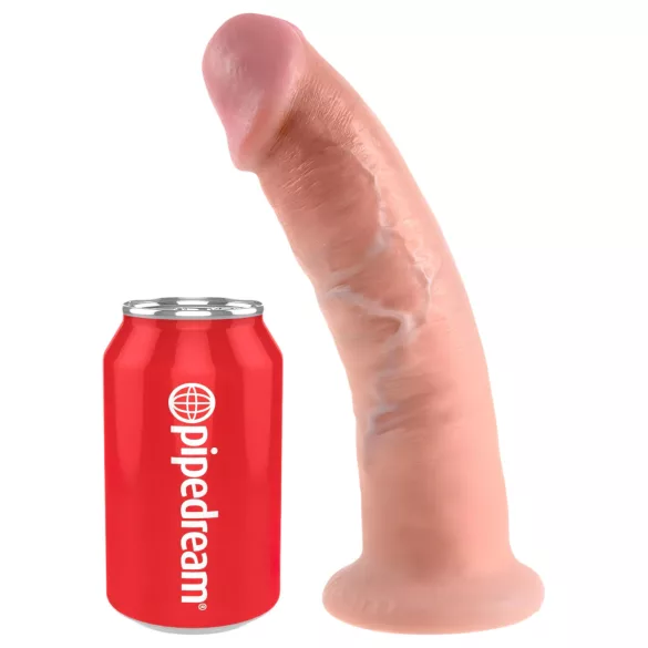 King Cock - realistični dildo s vakumskom čašom 23cm - prirodna boja