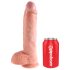 King Cock 10 veliki dildo s testisima (25 cm) - natur