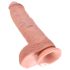 King Cock 10 veliki dildo s testisima (25 cm) - natur