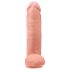 King Cock 12 s testisima veliki dildo (30 cm) - prirodni