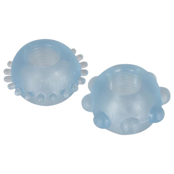 You2Toys - Dvojni prsten za penis (prozirna plava)