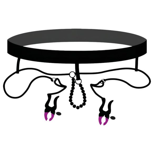 Bad Kitty - intimni razmakivač s gaćicama - ljubičasto-crna (S-L)