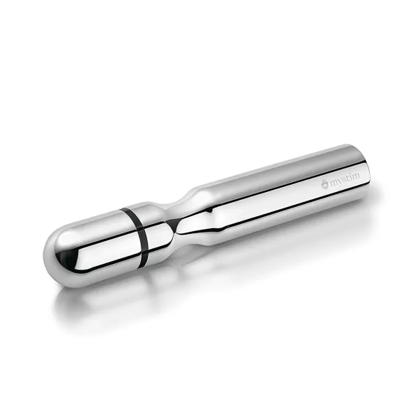 mystim - elektro dildo s dvostrukim završetkom - metal