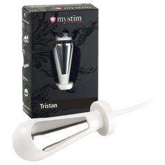mystim Tristan - elektro-dildo čep (bijeli)