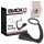 Black Velvet analni plug s prstenom za penis (crni)