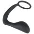 Black Velvet analni plug s prstenom za penis (crni)