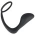 Black Velvet analni plug s prstenom za penis (crni)