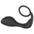 Black Velvet analni plug s prstenom za penis (crni)