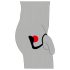 Black Velvet analni plug s prstenom za penis (crni)