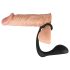 Black Velvet analni plug s prstenom za penis (crni)