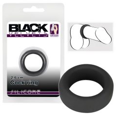 Black Velvet - debelostjeni prsten za penis (2,6 cm) - crna
