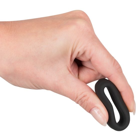 Black Velvet - prsten za penis debelih stijenki (2,6 cm) - crn