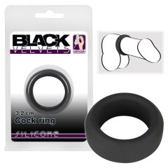  Black Velvet - prsten za penis debelih stijenki (3,2 cm) - crn