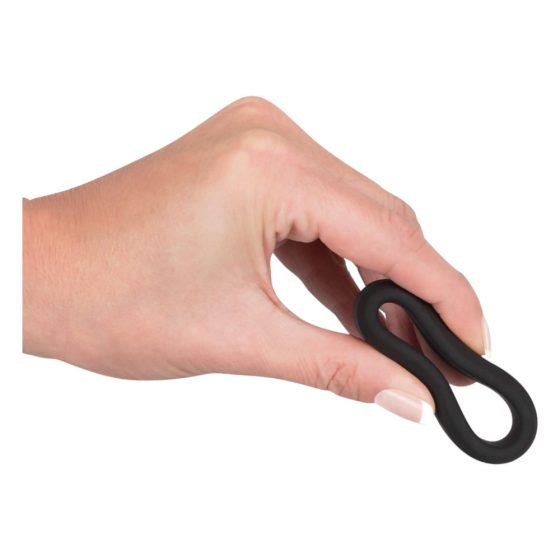 Black Velvet - prsten za penis debelih stijenki (3,8 cm) - crn