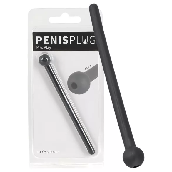 You2Toys - Dilator Piss Play - šuplji, silikonski dilatator (crni)