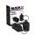 Black Velvets - pumpa za bradavice s metalnim prstenom - crna