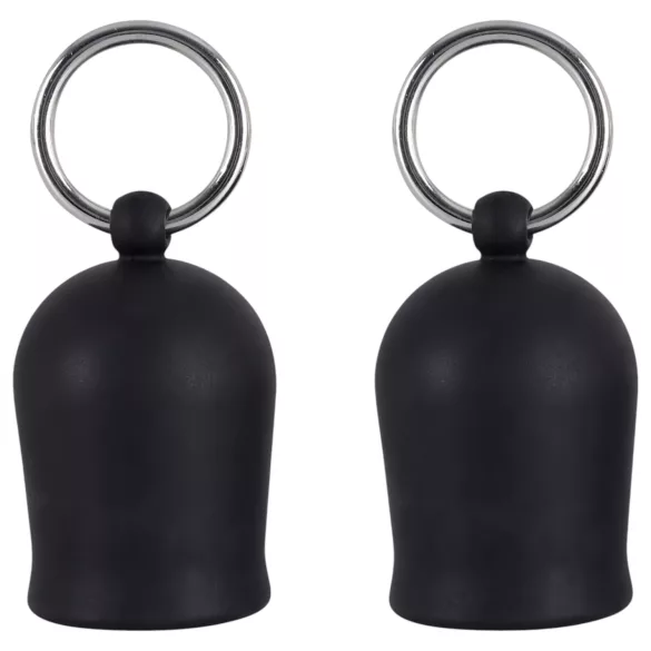 Black Velvets - pumpa za bradavice s metalnim prstenom - crna