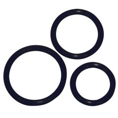   You2Toys Sexy Circles - Silikonski prsten za penis trio - crni