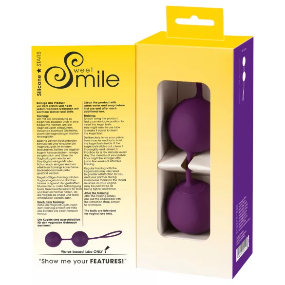 SMILE - velike gejša kuglice - XXL - ljubičasta